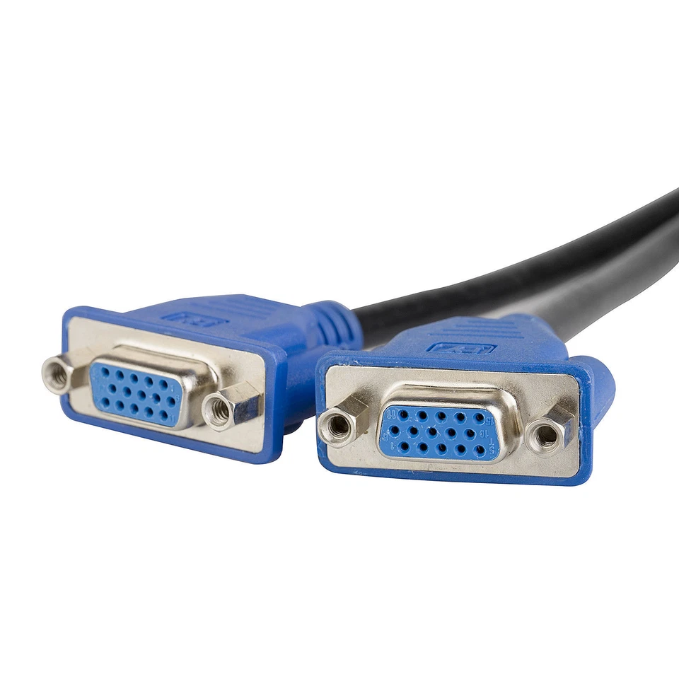 DVI-I 29pin to Dual VGA 15pin Female Adapter PC HD Video Card GPU Splitter Cable - Image 3 of 4