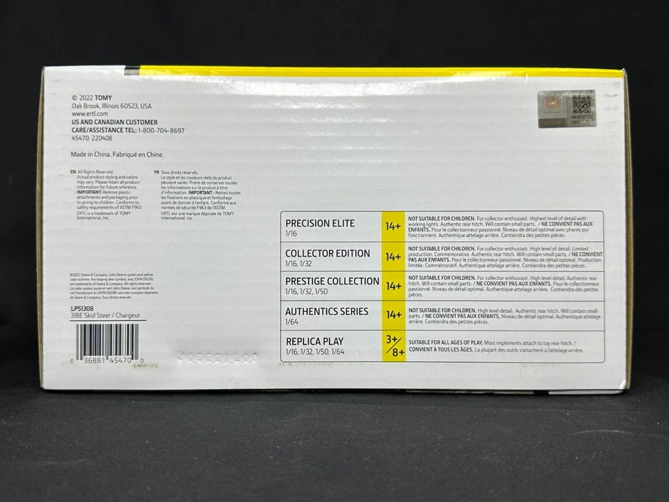 NUEVA réplica fundida a presión minicargadora John Deere ERTL 1/16 318E - LP51308 Foto 4 de 4
