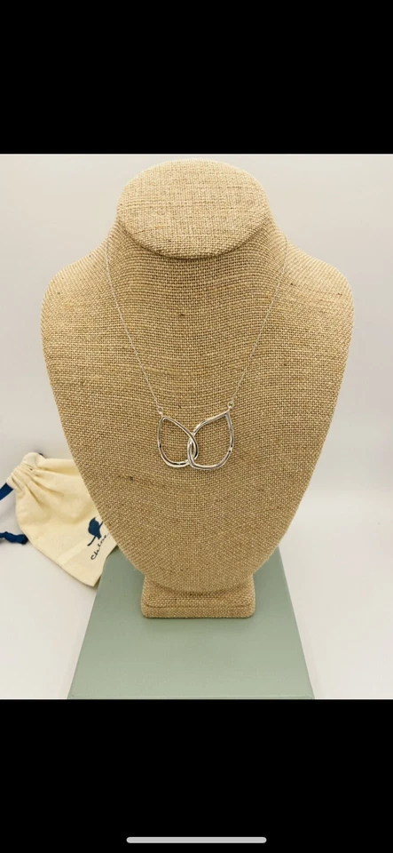 Conjunto de colar de lágrima dupla interligado Chloe + Isabel e pulseira de elos orgânicos - Imagem 2 de 4