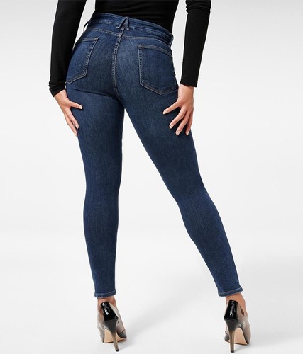 Good American Good Legs Crop Jeans Sz 0/25 (25x26.5) GLC873T HiRise Blue Stretch - Picture 2 of 20