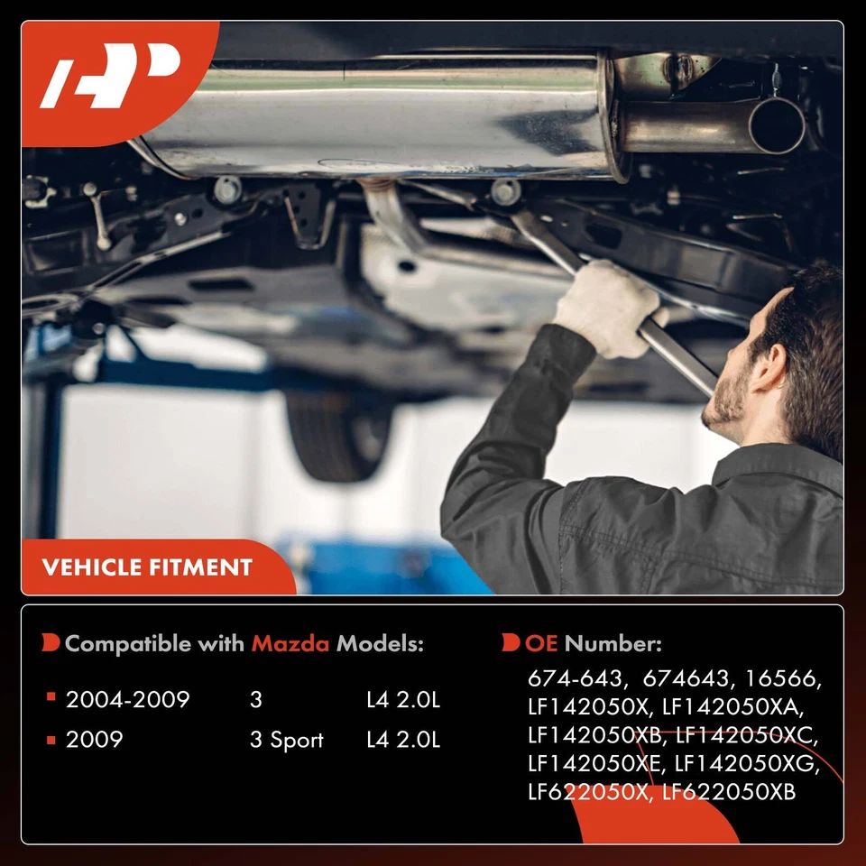 Convertidor catalítico delantero izquierdo con colector de escape para Mazda 3 2004-2009 3 Sport Foto 2 de 4