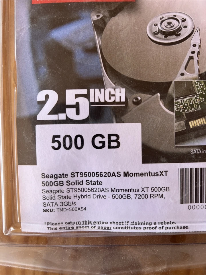Seagate ST95005620AS Momentus XT 500GB 2.5" Solid State Hybrid Drive - Image 2 of 4