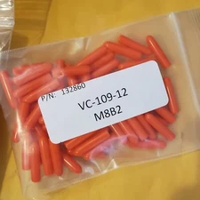 NEW LOT of 60 Caplug Vinyl Plug Cap Cover Protective # VC-109-12 Orange / 132860