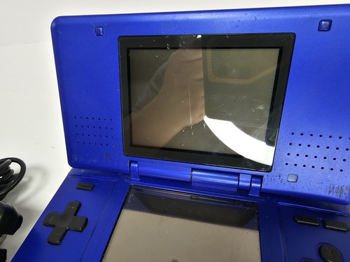 ** Nintendo DS Model NTR-001 Original Cobalt Blue w/ Charger *WORKS* NO STYLUS - Picture 4 of 6