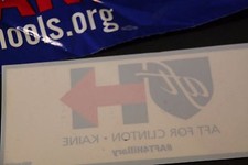 New Hillary Clinton  Pin & Car Decal 2016 Teacher Democrat Education Union