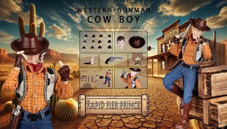 Joy Man Toys JMToys JM002 1:12 Western Gunman Cow Boy 6inch Male