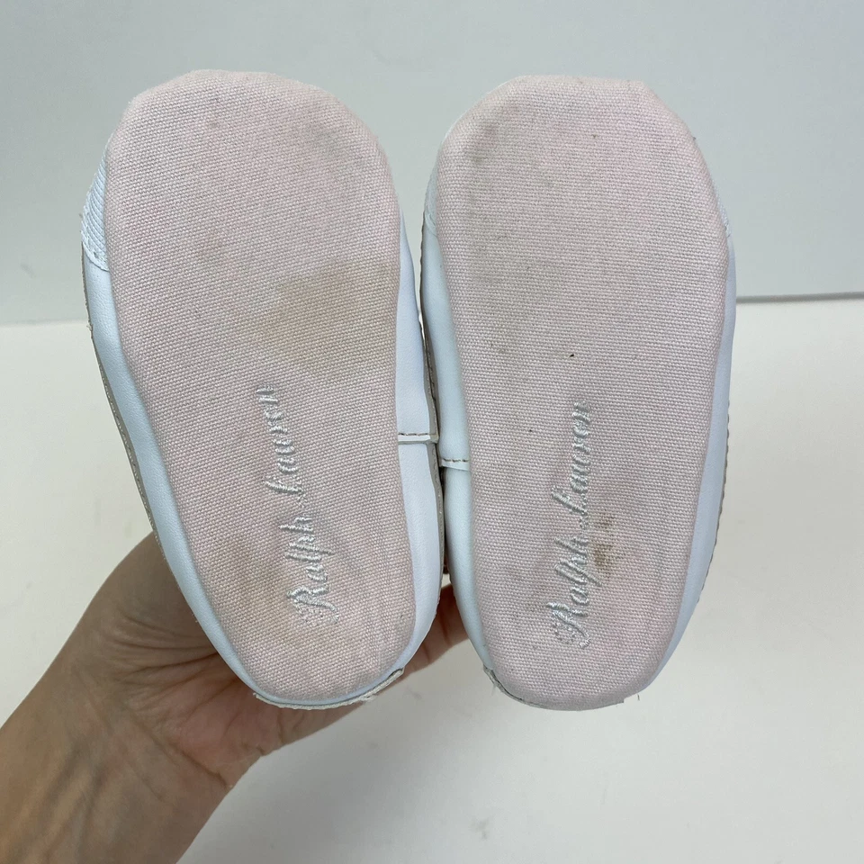 Polo Ralph Lauren Infantil Niña Bal-Harbour-II-Bear Zapatos Rosa Talla 4 Manchado Foto 4 de 4