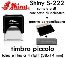 Timbro Personalizzato Shiny S-222, 38X14 mm autoinchiostrante economico