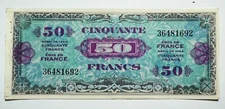 1944 FRANCE 50 FRANCS MILITARY CURRENCY NOTE