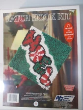 National Yarn Crafts Latch Hook Kit XP68 Peppermint Noel New Sealed