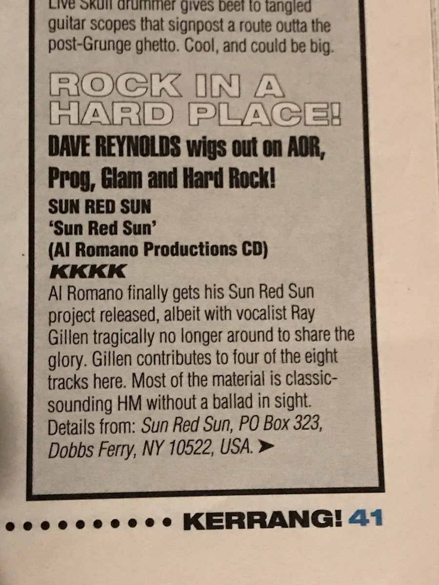 Sun Red Sun 3 disc CD box set 