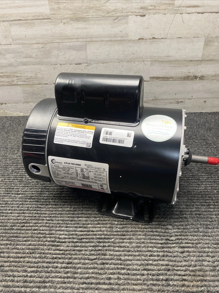 NEW Century Two Speed Pump Motor 3.0 HP  B2234  7-F56AA55A01-05 1PH  3485 RPM - Image 2 of 4