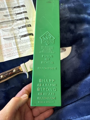 New In Box PUMA Vintage 6377 White Hunter Knife NO Sheath - Picture 9 of 12