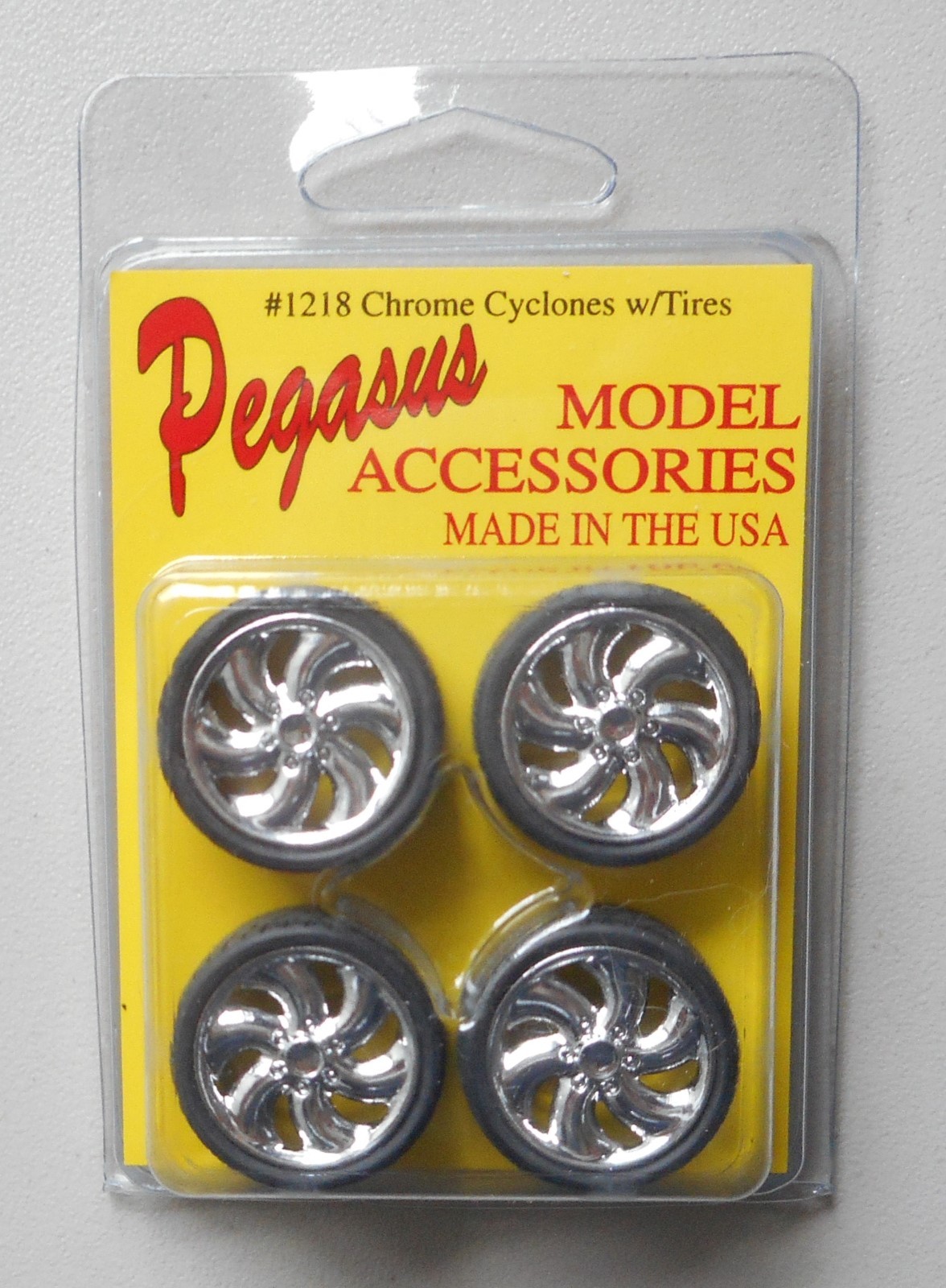 Chrome Cyclone Rims W Tires Pegasus 1 24 1 25 Car Model Accessory 1218 ...