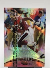 J.J. Stokes 1998 Topps Finest Refractor With Protector San Francisco 49ers