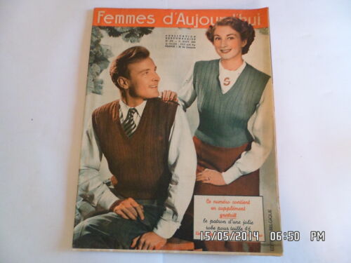 FEMMES D'AUJOURD'HUI AVEC PATRON ROBE TAILLEUR N°278 31 AOUT 1950      F95 - Photo 1 sur 1