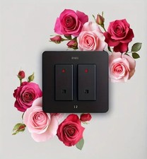 ROSE LIGHT SWITCH stickers 2pcs floral wall decal red pink flowers home decor