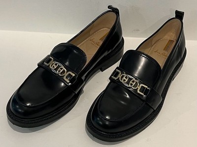 Sam Edelman Christy Tailored Black Patent Leather Loafers Size 7.5