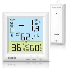 Wireless Freezer Thermometer with Alarm Refrigerator Thermometer, Fridge Freezer