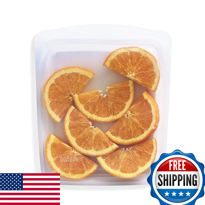 Stasher Silicone Reusable Storage Bag Quart Bag Reusable Freezer Bag Microwave
Opens in a new window