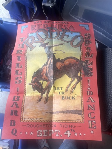 Rodeo Poster Jackson Hole Wyoming 1984 8.5x11