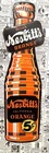 Vintage Nesbitt's Orange Embossed Die Cut Tin Bottle Sign