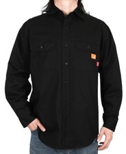 Mens Flame Resistant FR Work Shirt Cotton 7.5oz Welding Fire Retardant Top