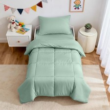 Toddler Bedding Set - 4 Piece Hypoallergenic Baby Crib Bedding Set for Boys a...