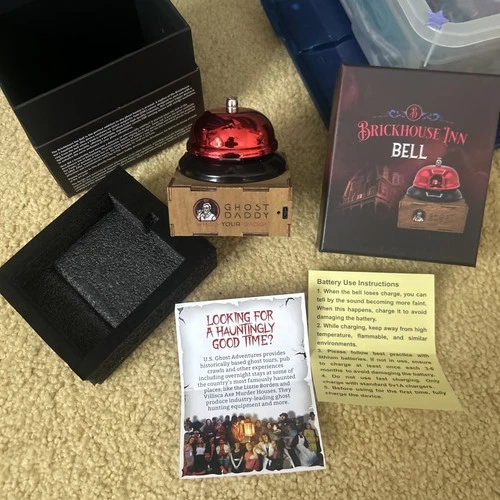 Ghost Hunting Spirit Bell EMF Detector Red Brand New, Works!