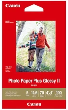 Canon Plus Glossy II PP-301 Print Photo Paper 5 Pack, 100 Sheets, 4x6 Inches