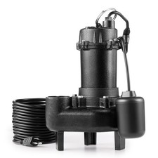 Submersible Sewage Pump 1/2 HP 4800 GPH Cast Iron Sewage/Effluent Pump Aut