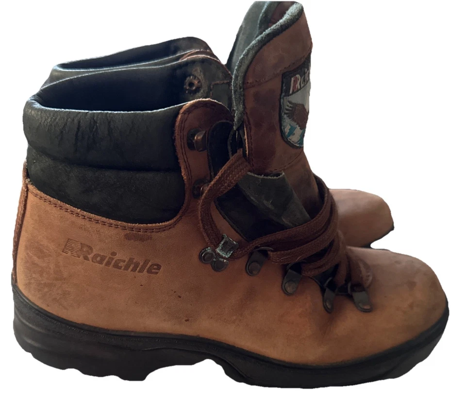 Botín vintage Raichle senderismo montañismo cuero con cordones para mujer talla 7,5 Foto 2 de 4