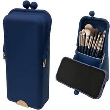 Silicone Makeup Brush Holder, Standing Cosmetic Organizer with Suction Base, ...