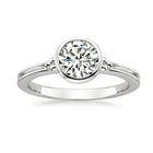 1 Ct Vvs1 Round Cut Near White Moissanite Diamond Engagement Silver Ring Size 7