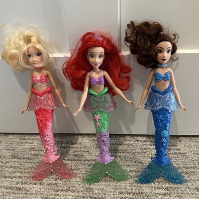 Hasbro Disney Princess The Little Mermaid Ariel and Sisters Doll Set of 3, Used