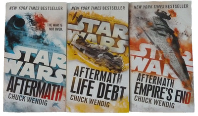 THREE (3) CHUCK WENDIG paperbacks in STAR WARS: AFTERMATH trilogy
