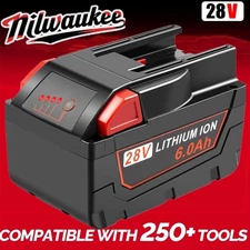 28V 6.0Ah Lithium-ion Battery For Milwaukee M28 V28 48-11-2830 48-11-2850 US