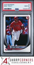 2025 BOWMAN #1 MIKE TROUT ANGELS PSA 10