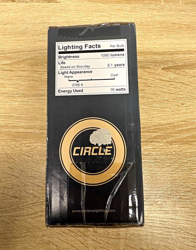 Circle CV200-4 18W Warm White CFL Tube Bulb G24Q-2 4-Pin 120V Energy