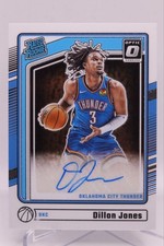 Dillon Jones 2024-25 Donruss Optic Rated Rookie Auto #346 Thunder RC