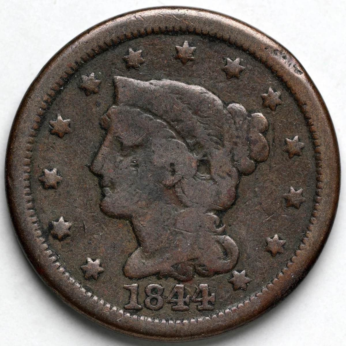 1844 Year Braided Hair Large Cents (1839-1857) for sale | eBay