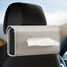 1 PCS Large Car Tissue Holder Refill Clamshell Opening Auto Visor Grey
