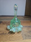 Fenton Hobnail Bell Opalescent Willow Green New with sticker