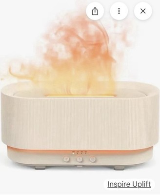 Sejoy Flame Aroma Diffuser 300ml Essential Oil Humidifier Wood Grain 6 Lights