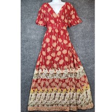 Madewell Women Cottagecore Prairie Boho Romantic Floral Maxi Dress Size 16