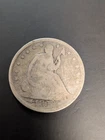 1853 no mint mark Seated Liberty Half Dollar. slightly marked front Full Date