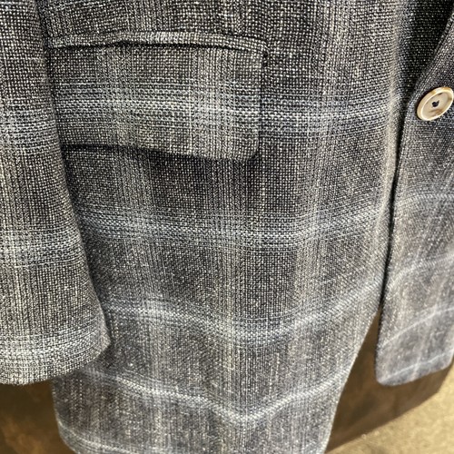 SAND Copenhagen Tollegno 1900 Sport Coat Blue Plaid Wool Linen Cotton Blend 48R - 第 4/11 張圖片
