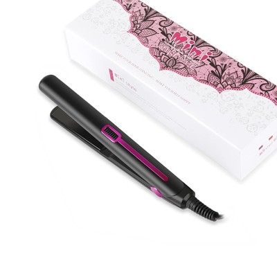 Mini Hair Straightener, Flat Iron for Short and Bangs, 0.7 Purple 