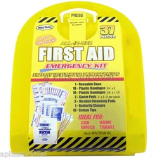 Lot of 12 First Aid Kits - 37 Piece Pocket Sized Emergency Bug Out Bag Survival