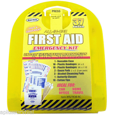 37 Piece First Aid Kit Pocket Sized Emergency Disaster Survival Camping Kit